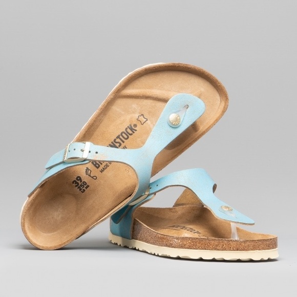 birkenstock gizeh washed metallic